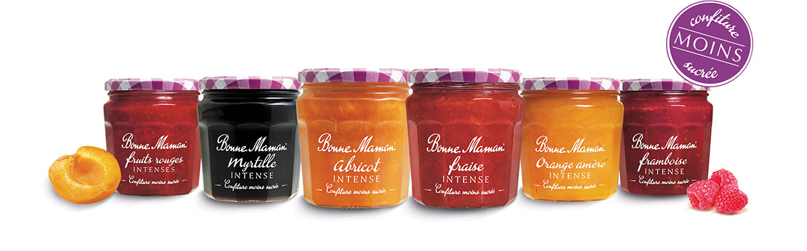 Gamme packaging pour confitures Intenses Bonne Maman
