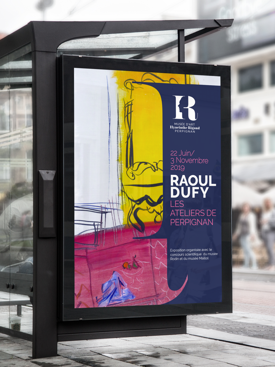 Sucette affiche d'exposition Raoul Dufy Musée Hyacinthe Rigaud à Perpignan