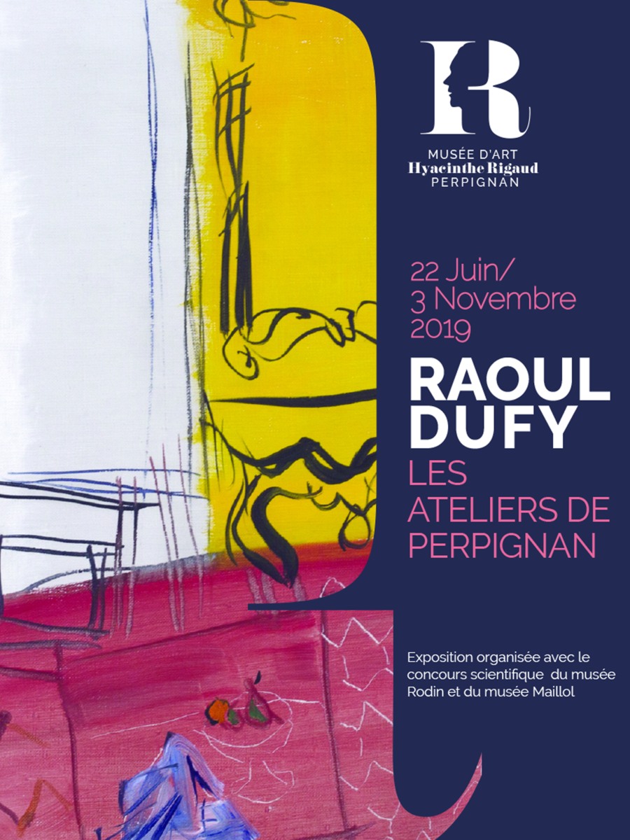 Affiche d'exposition Raoul Dufy Musée Hyacinthe Rigaud à Perpignan