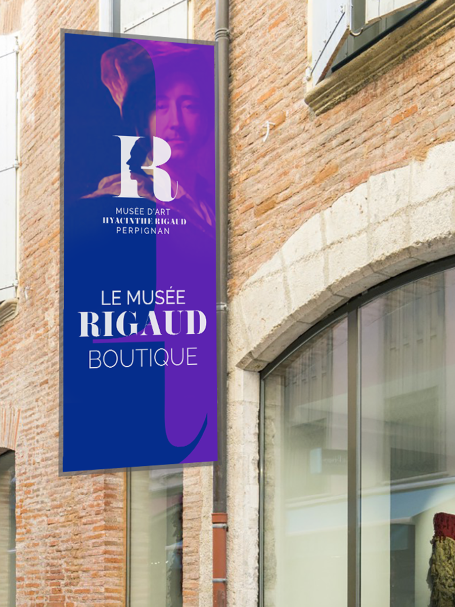 Signalétique du Musée Hyacinthe Rigaud à Perpignan