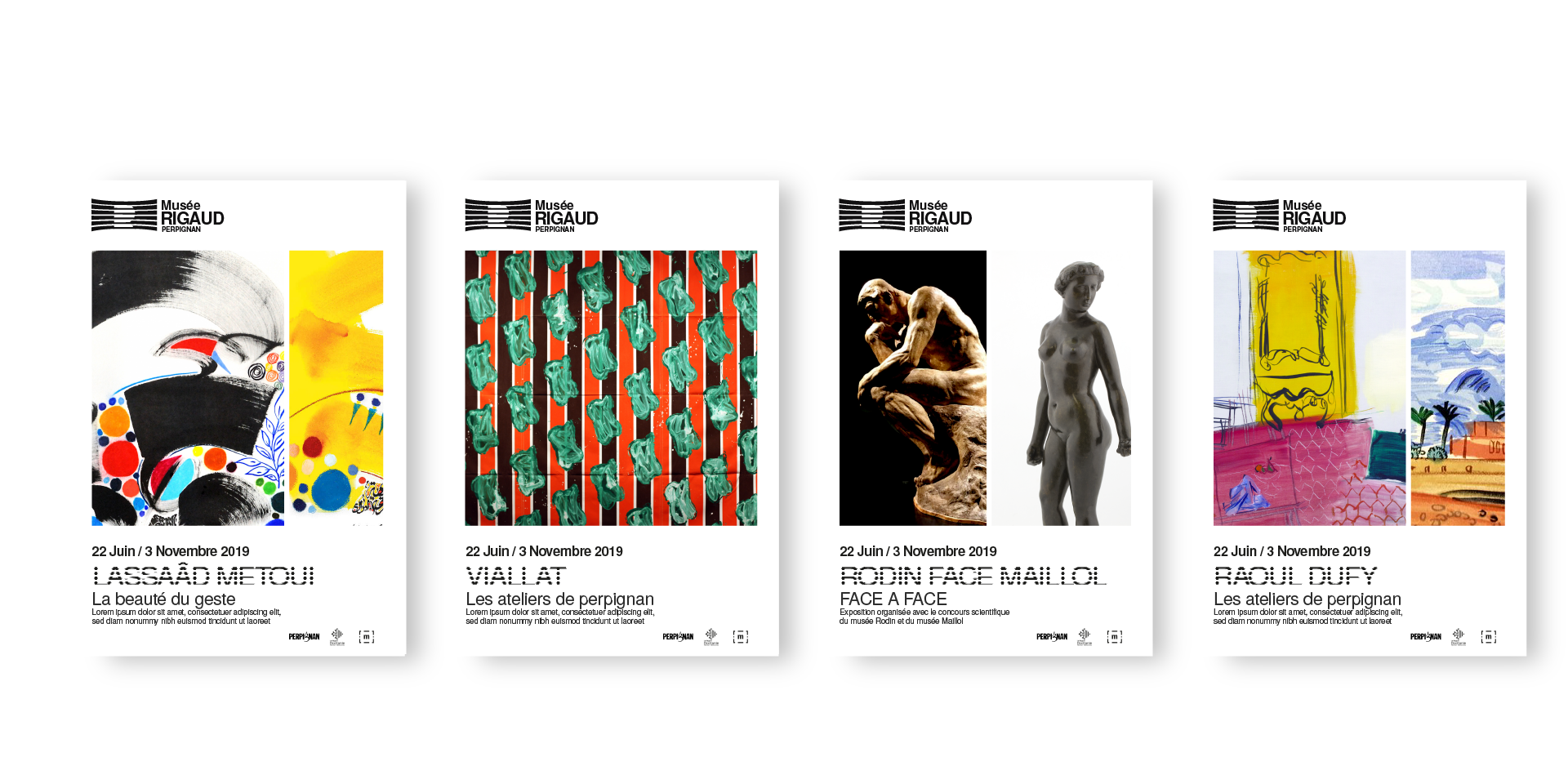 Affiches d'expositions Musée Hyacinthe Rigaud à Perpignan