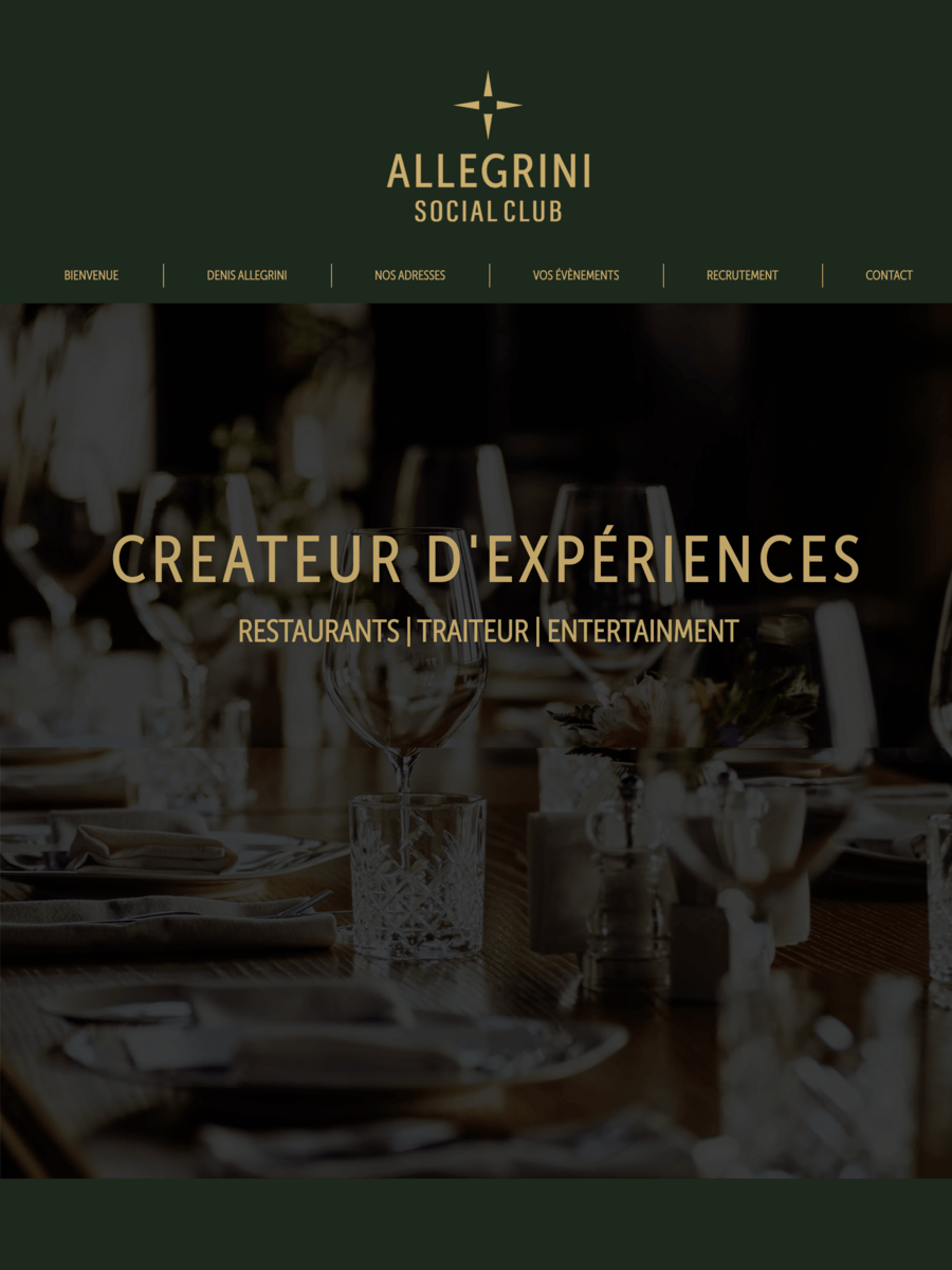 Web desing d'Allegrini Social Club