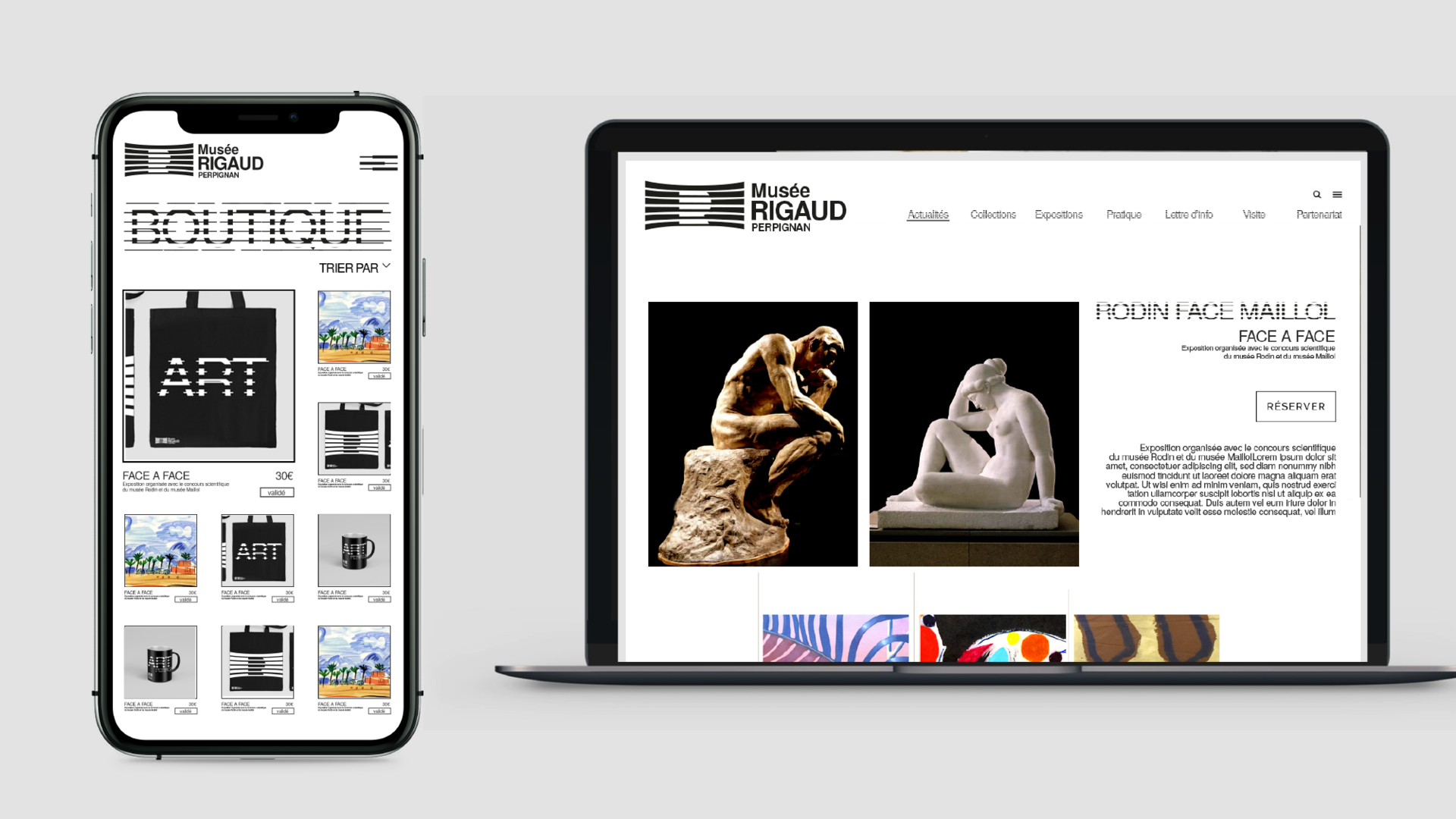 Web design du musée Hyacinthe Rigaud