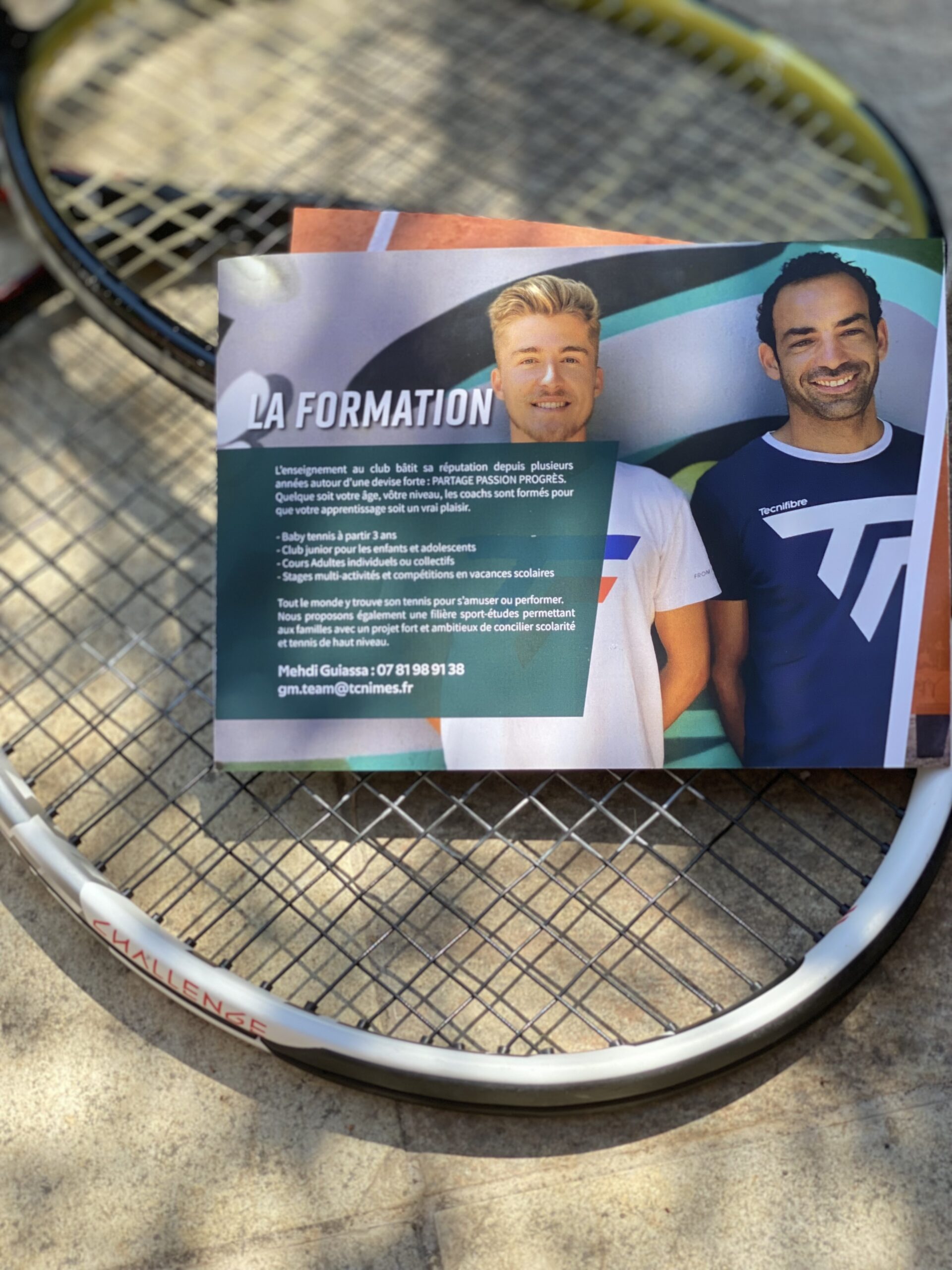 Leaflet de présentation du Tennis Club de Nîmes