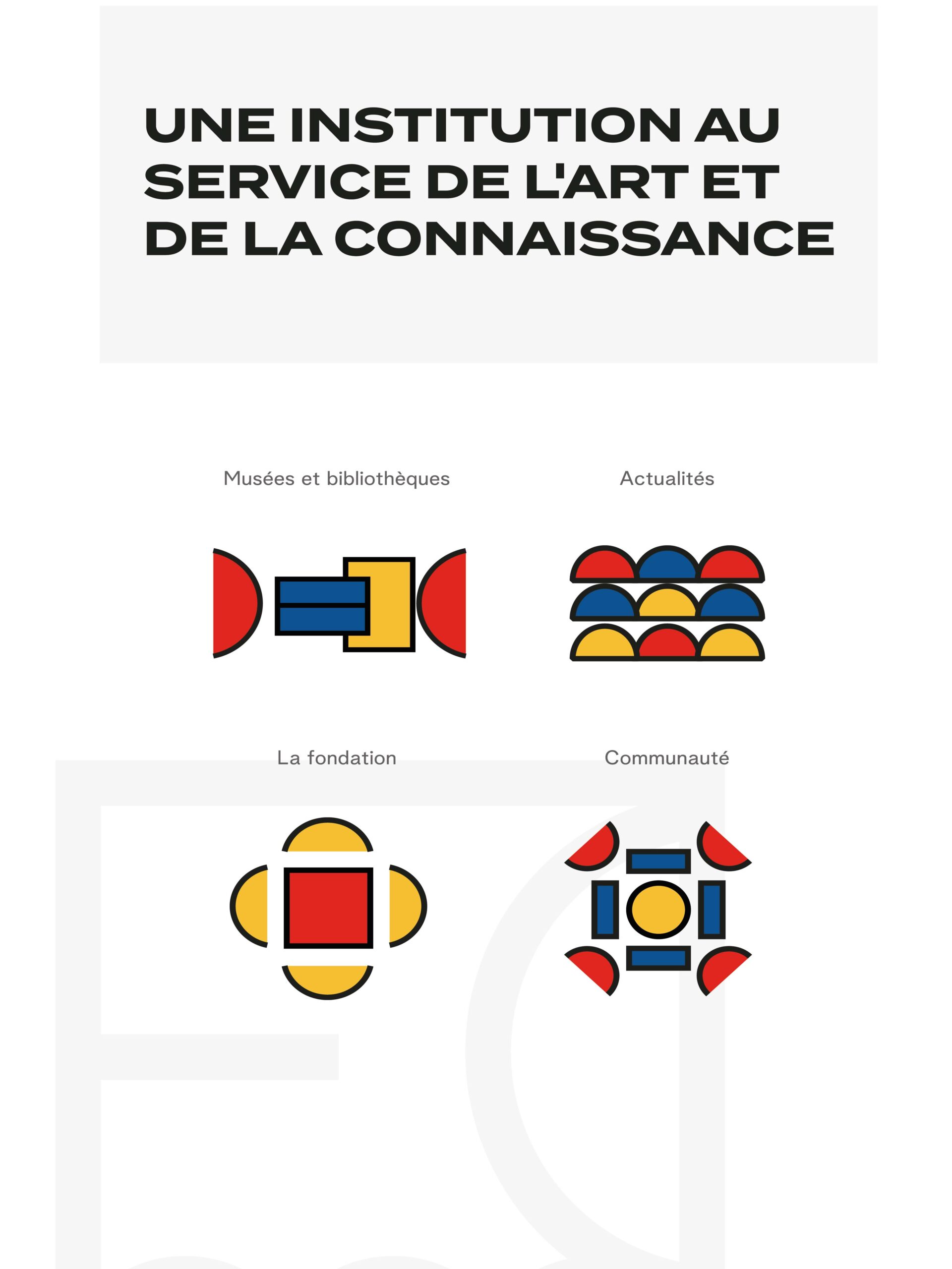 Le design system : les pictogrammes de la Fondation Calvet à Avignon