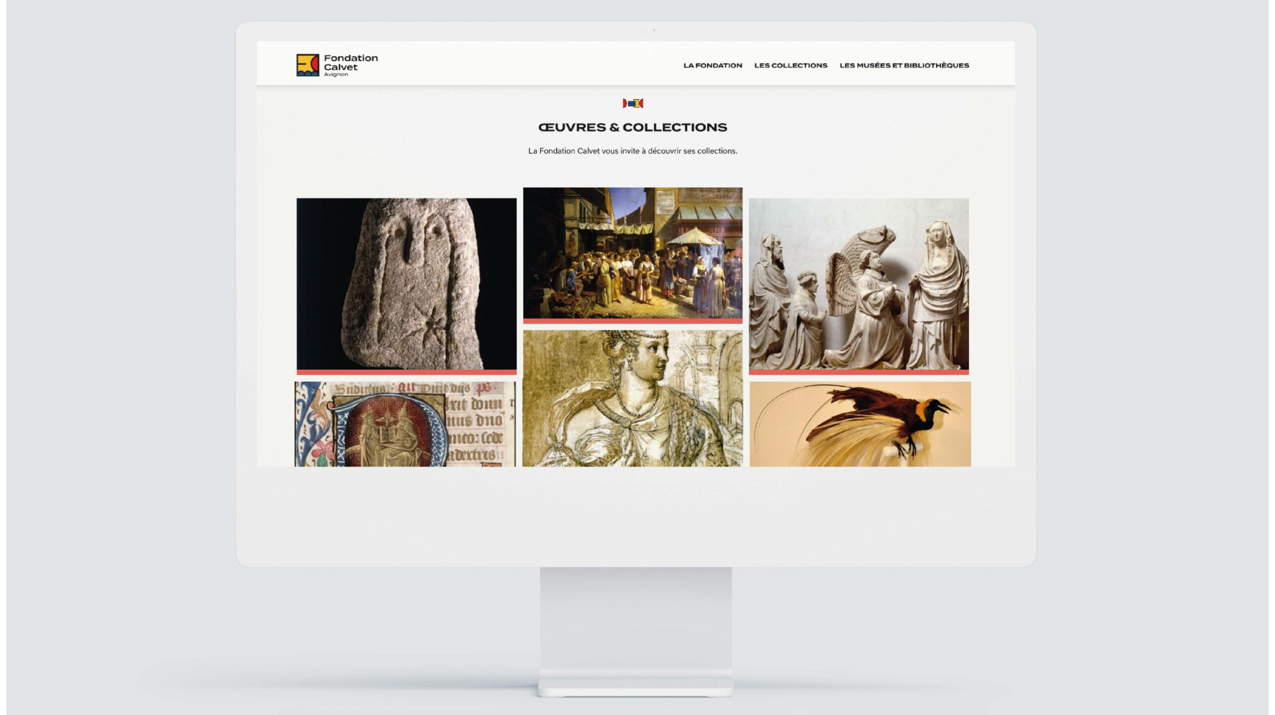 Le design system page oeuvre et collection de la Fondation Calvet à Avignon